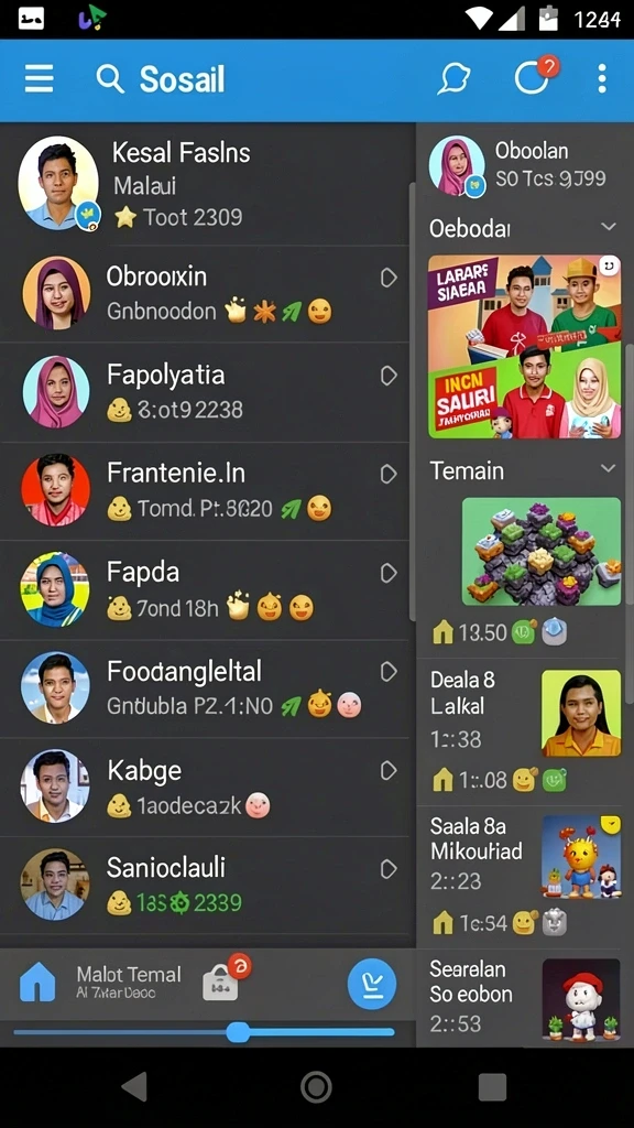 Komunitas aktif dengan banyak interaksi antar pemain.