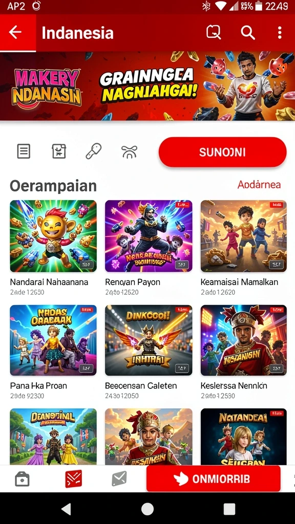 Tampilan leaderboard yang menunjukkan skor pemain.