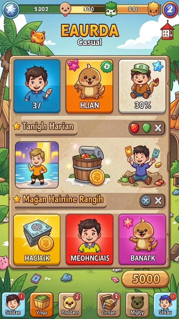 Mode multiplayer dengan banyak pemain online.