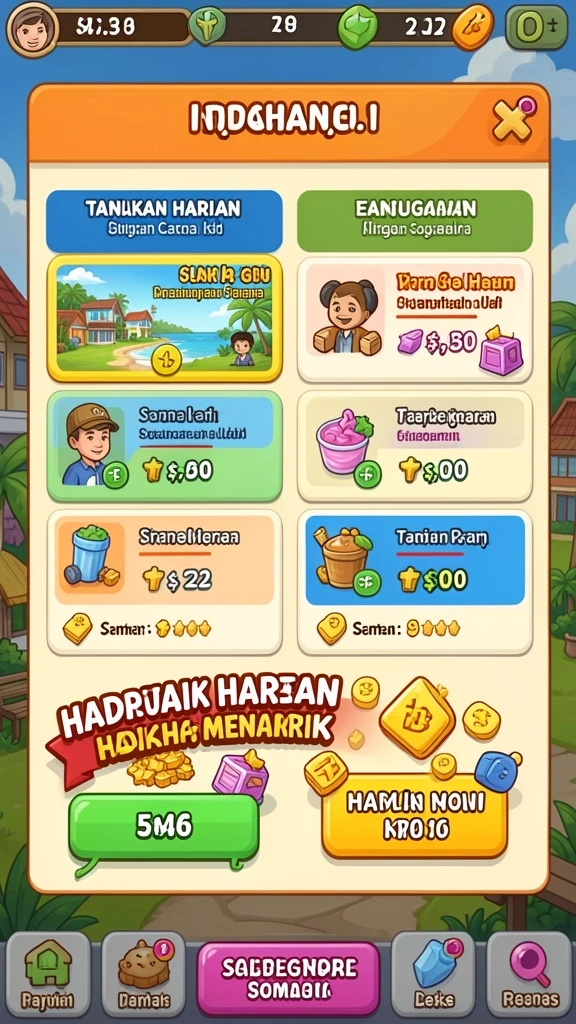 Screenshot menggambarkan karakter unik yang bisa dimainkan dalam DOREMI88.