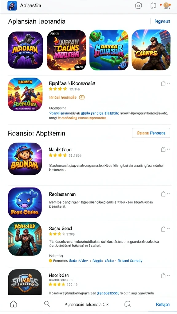 Tampilan awal yang menarik dengan karakter unik.