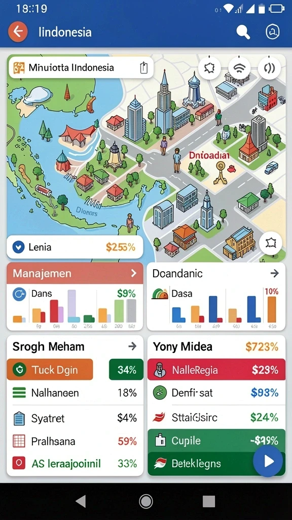 Gambar menunjukkan berbagai level yang menantang dan penuh warna.
