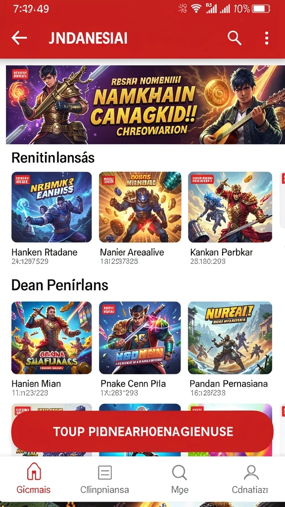 Tampilan awal aplikasi MAXSLOT yang menarik.
