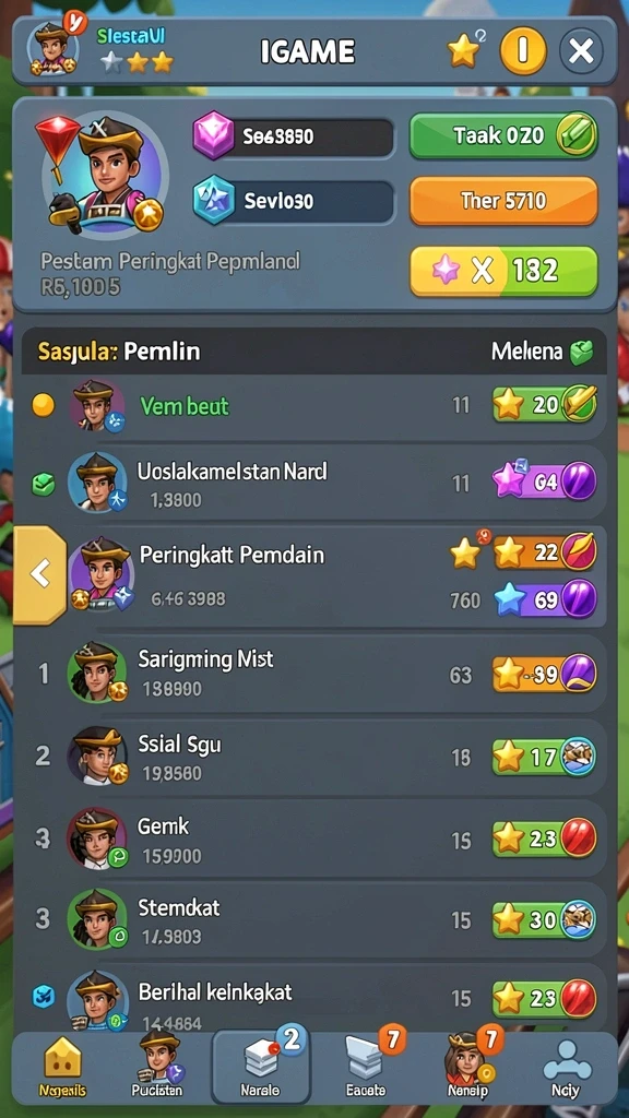 Fitur sosial yang memungkinkan interaksi antar pemain.