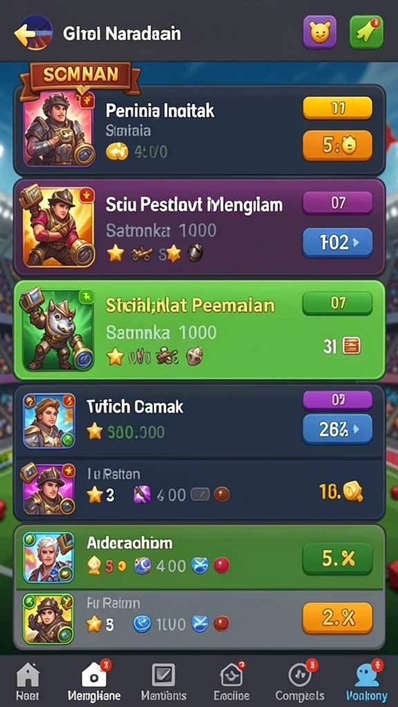 Level yang menantang dengan desain kreatif yang unik.