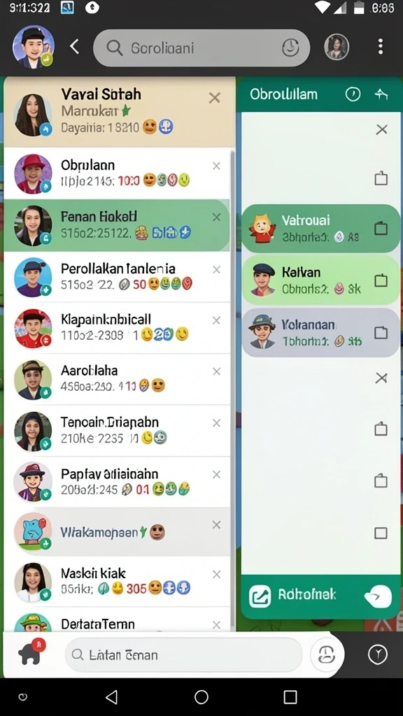 Fitur chat yang interaktif dengan pemain lain.